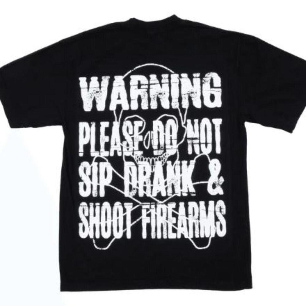 Cough Syrup "Warning" Graphic Tee – Black - Small - Picture 2 of 2